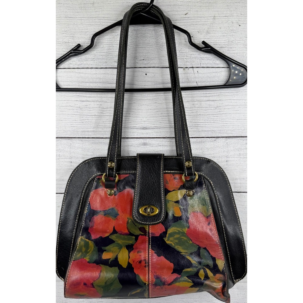 Patricia Nash Floral Print Leather‎ Shoulder Bag Women's Designer Handbag